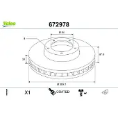 Valeo Bremsscheibe COATED 672978