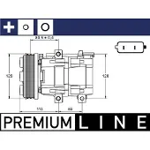 MAHLE ORIGINAL Kompressor, Klimaanlage BEHR *** PREMIUM LINE *** ACP 88 000P