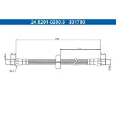 Ate Bremsschlauch 24.5201-0200.3