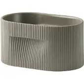 Muuto Blumentopf Ridge Dark Taupe 13 cm