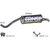 ERNST 115056 Endschalldämpfer für SKODA Fabia II Combi (545) Auspuff