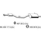 ERNST 273053 Endschalldämpfer für BMW 3 Compact (E36) Auspuff