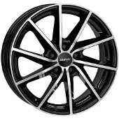Alutec 17 Zoll Alufelge Singa 17"x7" 5x114.3 PCD ET40 66.10mm Felge Schwarz Frontpoliert