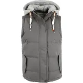 Oxmo Steppweste OXLewonda in Grau | Gr.: S