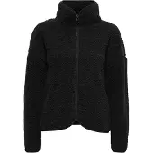 Oxmo Sweatjacke "Plüschjacke OXTonje", Damen, Gr. XXL, schwarz, Obermaterial: 100% Polyester PES., Jacken Sweatjacke