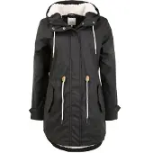 Oxmo OXJolina Damen Regenmantel Regenjacke Übergangsjacke mit Kapuze