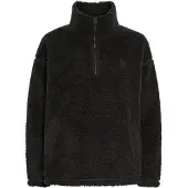 Oxmo OXTolirone Damen Teddy-Pullover Sweater Pullover mit Troyerkragen Eingrifftaschen Loose fit