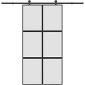 vidaXL Schiebetür mit Beschlag 102,5x205 cm Hartglas & Aluminium