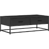 vidaXL Couchtisch Schwarz 100x50x35 cm Holzwerkstoff und Metall