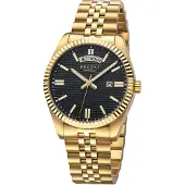 Regent Herrenuhr Edelstahl-Armbanduhr Analog Metallarmband gold URBA884
