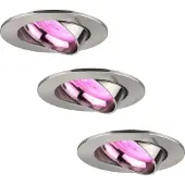 LEDVION LED Einbaustrahler 3er Set Rund RGB dimmbar smart