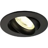 LEDVION LED Einbaustrahler Rund Schwarz 3W dimmbar Warmweiss
