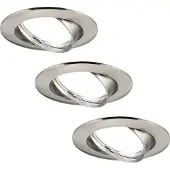 LEDVION LED Einbaustrahler 3er Set Rund 3W dimmbar Kaltweiss