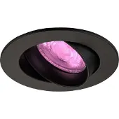 LEDVION LED Einbaustrahler Rund Schwarz RGB dimmbar smart