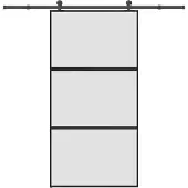 vidaXL Schiebetür mit Beschlag 102,5x205 cm Hartglas & Aluminium