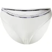 Calvin Klein Bikinislip "BIKINI (LOW-RISE)", Damen, Gr. L (40), Jersey, weiß, Jersey, Obermaterial: 90% Baumwolle, 10% Elasthan, UNDERWEAR, unifarben, körpernah, Unterhosen Bikinislip, mit Logobund