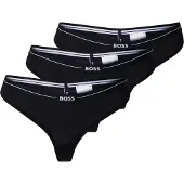 BOSS Dreierpack Strings aus Stretch-Baumwolle mit Logos am Bund Grösse M