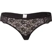 Triumph Slip "Amourette Hipster String", Damen, Gr. 40, Microfaser, schwarz, Microfaser, Obermaterial: 83% Polyamid, 17% Elasthan, Unterhosen Slip, Stretch-Spitze