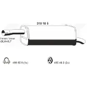 ERNST 310185 Endschalldämpfer für FORD Fiesta Mk5 Schrägheck (JH1, JD1, JH3, JD3) Auspuff