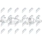 NTY NPW-NS-055 Antriebswelle Vorne Links für NISSAN Qashqai / Qashqai +2 I (J10, NJ10)