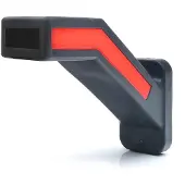 Wasa LED Umrissleuchte mit Neon-Effekt, lange Stange, 12/24V, Weiß/Rot, Links
