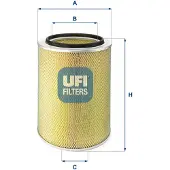 Ufi Luftfilter 2709200 302mm für DAF Iveco MAN