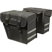 Polydaun Fahrradtasche Greenlands - doppelte Fahrradtasche - abgeschrägt - vorgeformt – reflektierend - 40 Liter – Schwarz