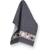 Bunzlau Castle Geschirrtuch Chicken Dark Blue