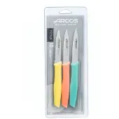 Arcos ArcosArcos Schneidemesser Serie nova Satz von 3 Stück Pastellfarben