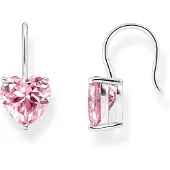 Thomas Sabo H2288-051-9 Damen-Ohrringe mit pinkfarbenem Zirkonia-Herz Silber
