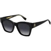Tommy Hilfiger TH 2156/S BLACK/DARK GREY SHADED 52/20/140 Damenbrillen Sonnenbrillen