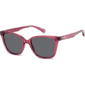 Polaroid 207386 Unisex-Sonnenbrille Vollrand Eckig Kunststoff-Gestell, rot