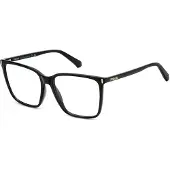 Polaroid PLD D537 Damen-Brille inkl. Gläser Vollrand Eckig Kunststoff-Gestell 55/16/140, schwarz