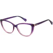 Polaroid PLD D543 Damen-Brille inkl. Gläser Vollrand Cat Eye Kunststoff-Gestell 56/15/145, lila