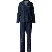 Calida Pyjama "Sweet Dreams" 2 tlg. Reverskragen, Knopfleiste, Pure Cotton, Interlock-Qualität, weich