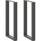 vidaXL Bartischbeine U-Form 2 Stk. Anthrazit 50x(90-91) cm Stahl