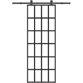 vidaXL Schiebetür mit Beschlag 76x205 cm ESG-Glas & Aluminium