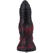 Hismith Premium Fantasy Dildo Aufsatz KlicLok 22 cm Schwarz Flamme