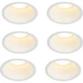 QAZQA - Modern Set mit 6 Einbaustrahlern weiß GU10 70mm IP44 - Dept I Wohnzimmer I Schlafzimmer - Aluminium Rund - LED geeignet GU10