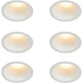 QAZQA Set mit 6 Einbaustrahlern weiß GU10 35mm IP44 - Dept