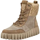 Gabor Comfort Damen Schnürstiefel in Beige, Größe 6.5