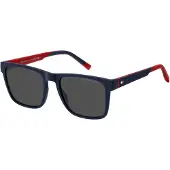 Tommy Hilfiger TH 2144/S Herren-Sonnenbrille Vollrand Eckig Kunststoff-Gestell, blau