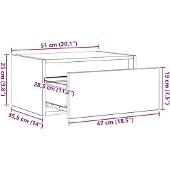 vidaXL Wand-Nachttische mit LED-Leuchten 2 Stk. Betongrau