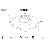 Valeo Bremsscheibe COATED 673000