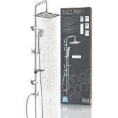 Eisl Duschset EASY COOL, Duschsäule mit Regendusche und Handbrause, Duschköpfe & -brausen, Duschsystem ideal zum Nachrüsten