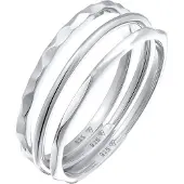Elli Ring Stapelringe Stacking Bandring 3Er Set 925 Silber Elli Silber