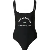 Karl Lagerfeld Rsg Logo Swimsuit Black Größe: XS | Badeanzüge Outlet | Damen | Schwarz