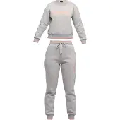 Tom Barron Trainingsanzug Tracksuit With Fashion Print in GRAU | Gr.: XS