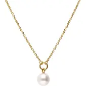 Trendor 68156 Damen-Halskette mit Perle 925 Silber Vergoldet 45 cm