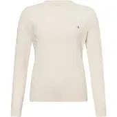 Gant für Damen. 4805315 Rundhalsausschnitt Schafe Wolle Achter gestrickt Pullover weiß (S), Lässig
